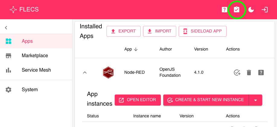 Accessing the FLECS Quest Log
